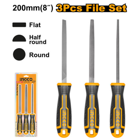Steel File Set 200mm HKTFS1308 ING-HT