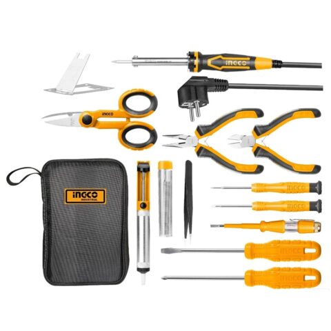 13 Pcs Telecom Tool Set Pliers Scissors Soldering Iron Tweezers Pump HKTTS0131 ING-HT