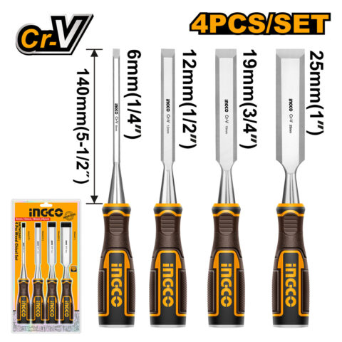 4 Pcs / Set Wood Chisel Cr-V HKTWC0401 ING-HT