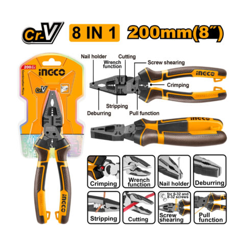 8-in1 Multi-Function Combination Pliers HMFCP28200 ING-HT