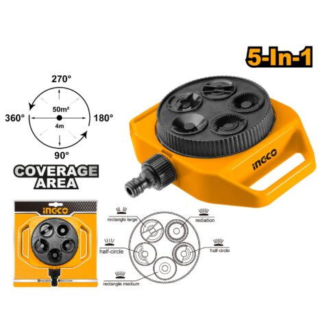 5-in-1 Plastic Turret Sprinkler 3/4" Tool Adaptor HPS33061 ING-AC