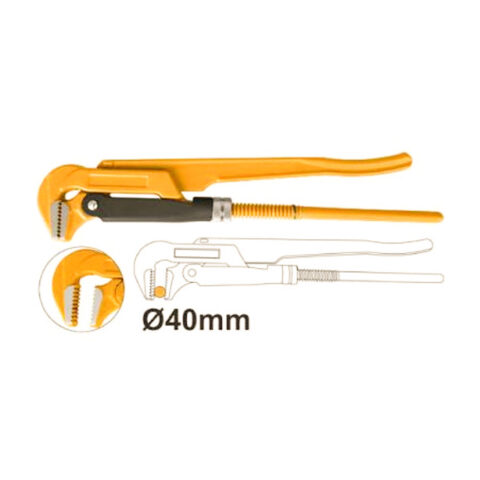 90 Degree Heavy Duty Swedish Pipe Wrench 1.57" HPW04011 ING-HT