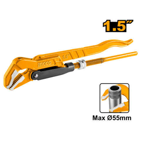 45 Degree Heavy Duty Swedish Pipe Wrench HPW04153 ING-HT