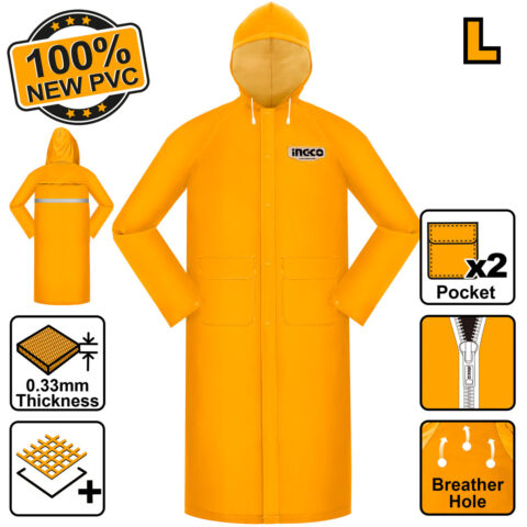 Rain Coat 100% New PVC Material (Large) HRCTL031.L ING-RC