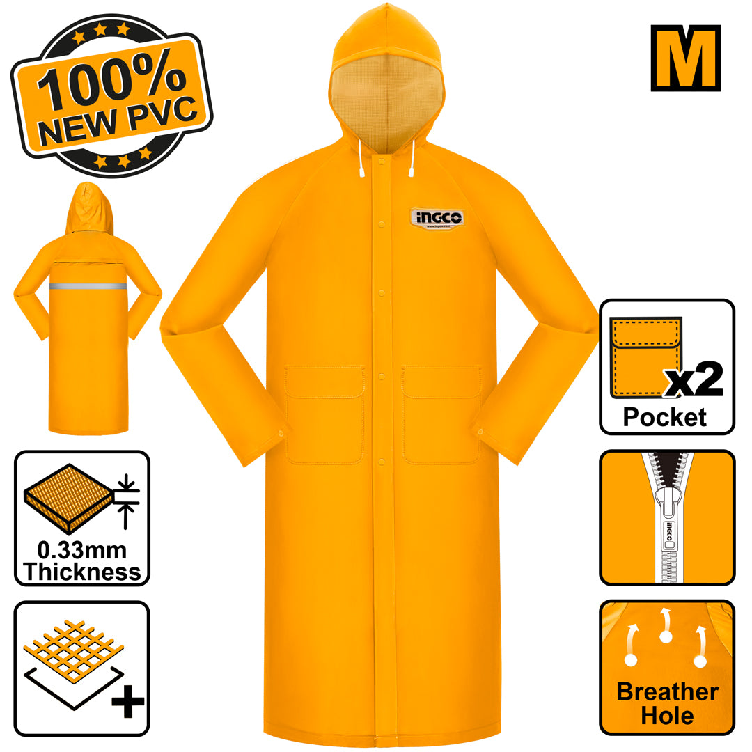 Rain Coat 100% New PVC Material (Medium) HRCTL031.M ING-RC