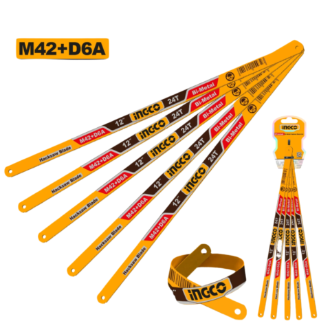 5PCS/SET HSS Bi-Metal Material Hack Saw Blade 24T 300mm(12in) HSBKT12245 ING-AC