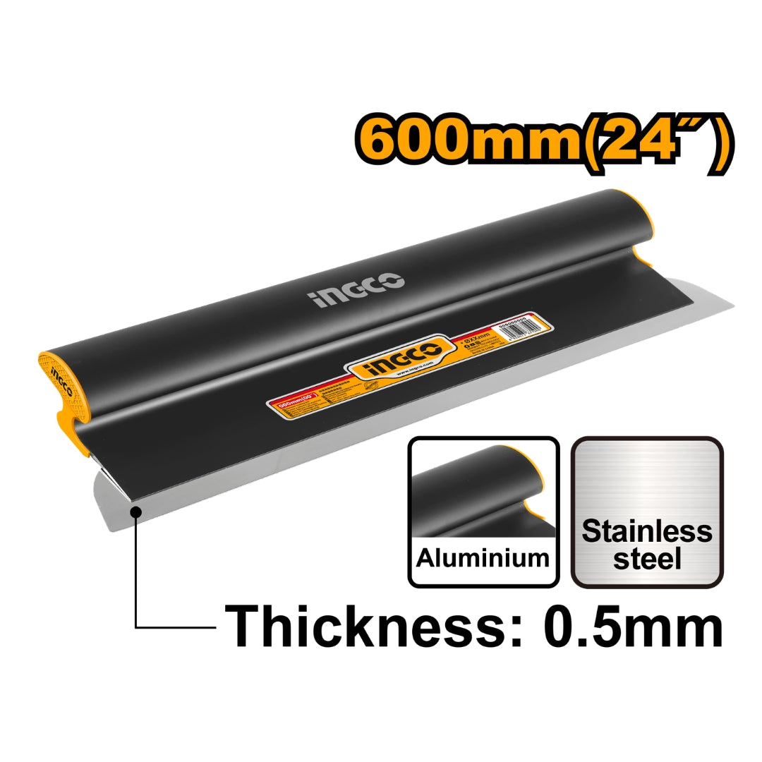 Ingco 180mm-800mm Drywall Skimming Blade Plastering Skim Coat Finishing Tools ING-HT - Image 2