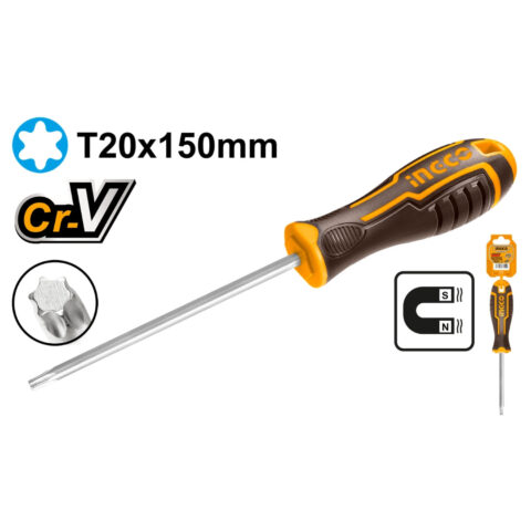 Cr-V Material Torx or Star Screwdriver Three-Color Ergonomic Handle Material ING-HT