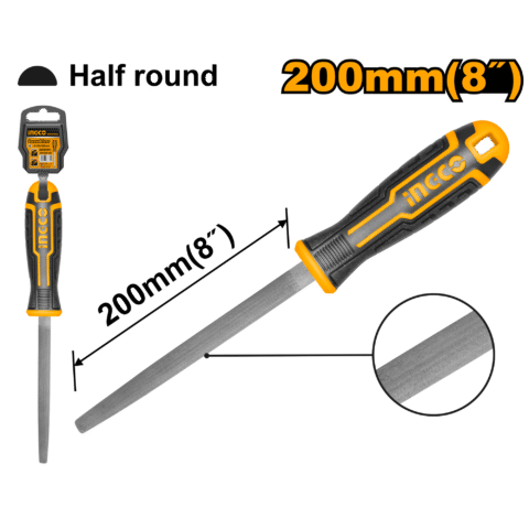 Half Round Steel File 200mm HSHF088 ING-HT
