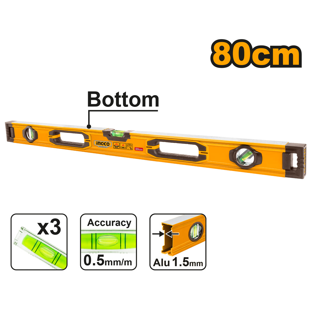 80cm Spirit Level Level Bar HSL08080 ING-MT