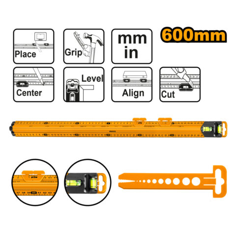 60cm Measure Mate Ruler with 2 Vials HSR36003 ING-MT