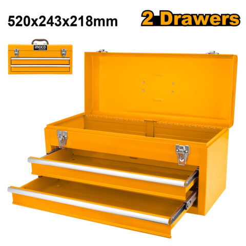 Drawer Portable Tool Box Storage Metal Organizer 3-Position with 2 Drawers HTB06 ING-TS