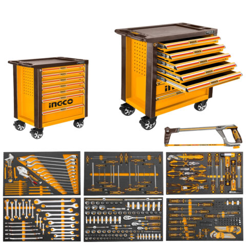 (328pcs Tool Chest Set) Roller Cabinet with 7pcs Drawers HTCS273281 ING-TS
