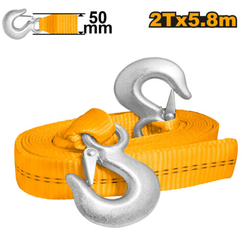 Tow Strap 2T 5.8M Car Towing Strap Rope Car Pulling Rope with Iron Hooks HTS0206 ING-AC