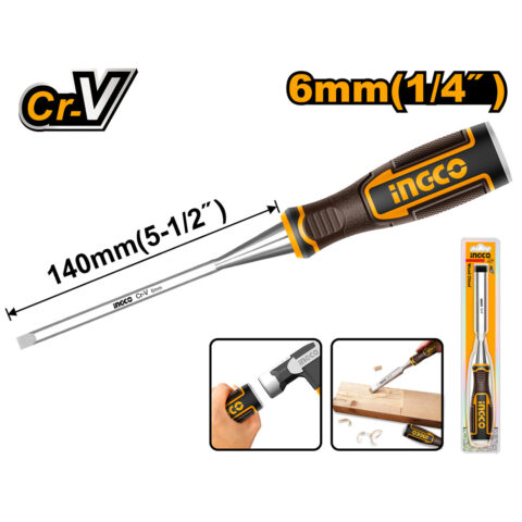 6mm Industrial Wood Carving Hand Chisel HWC0806 ING-HT