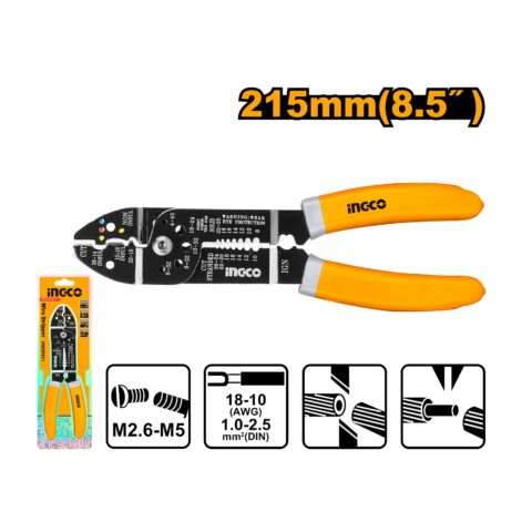 8.5 Inch Industrial Multi-Function Wire Stripper Pliers HWSP851 ING-HT