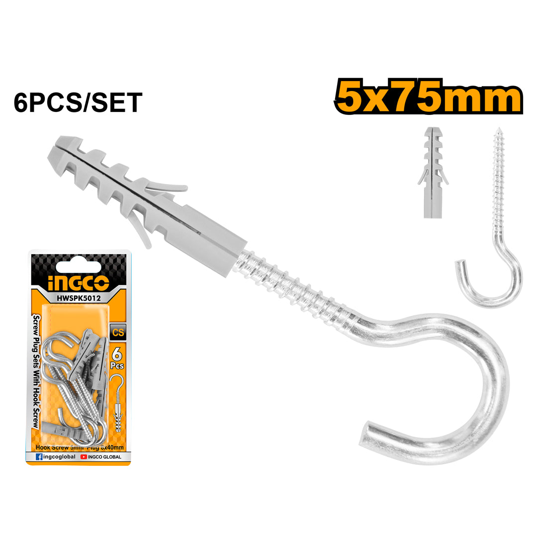 Screw Plug Sets with Hook Screw HWSPK5012 ING-CO