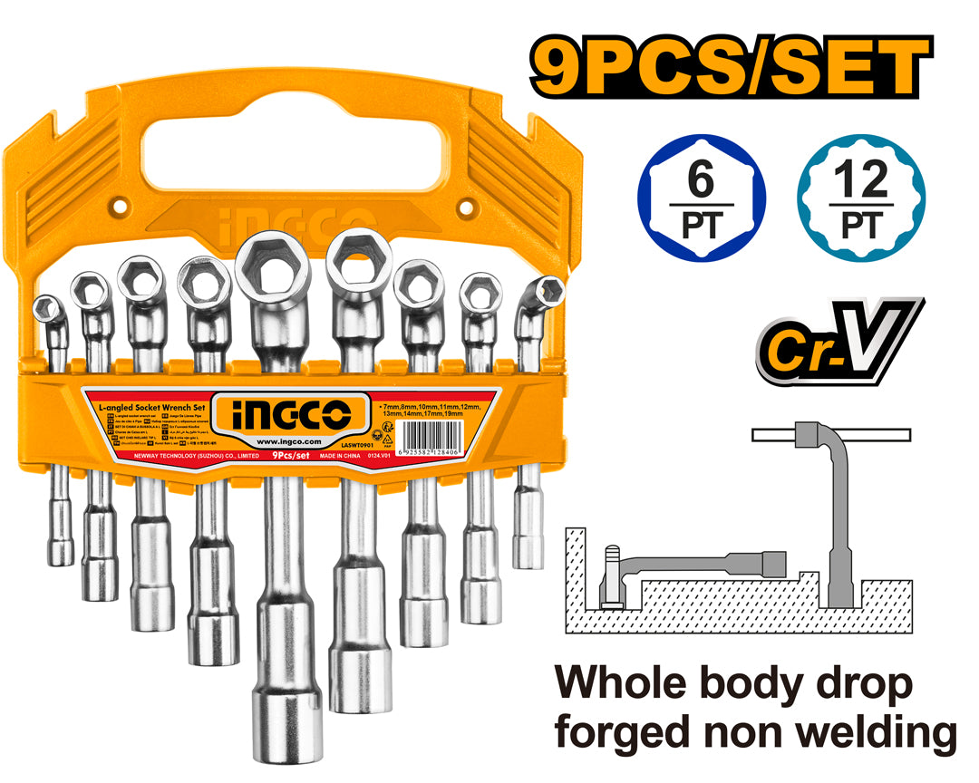 L-Angled Socket Wrench Set LASWT0901 ING-HT - Image 2