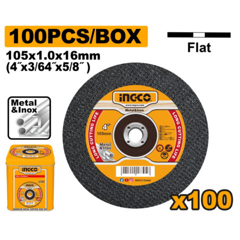 50-100 PCS Abrasive Metal Cutting Disc / Set For Angle Grinder 4 inches ING-AC