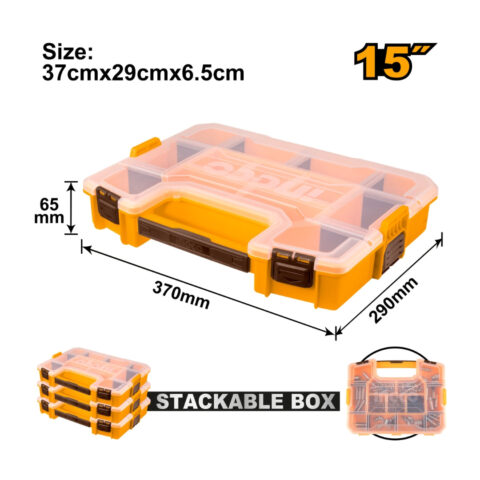 15inches Plastic Stackable Screw Box Organizer 370 x 290 x 65mm PBX1511 ING-TS