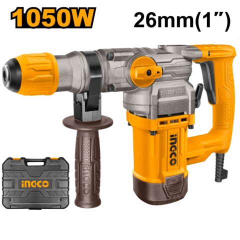 Rotary Hammer / Chipping Gun 1050W w/ FREE Bits and Chisels RH10506 ING-PT