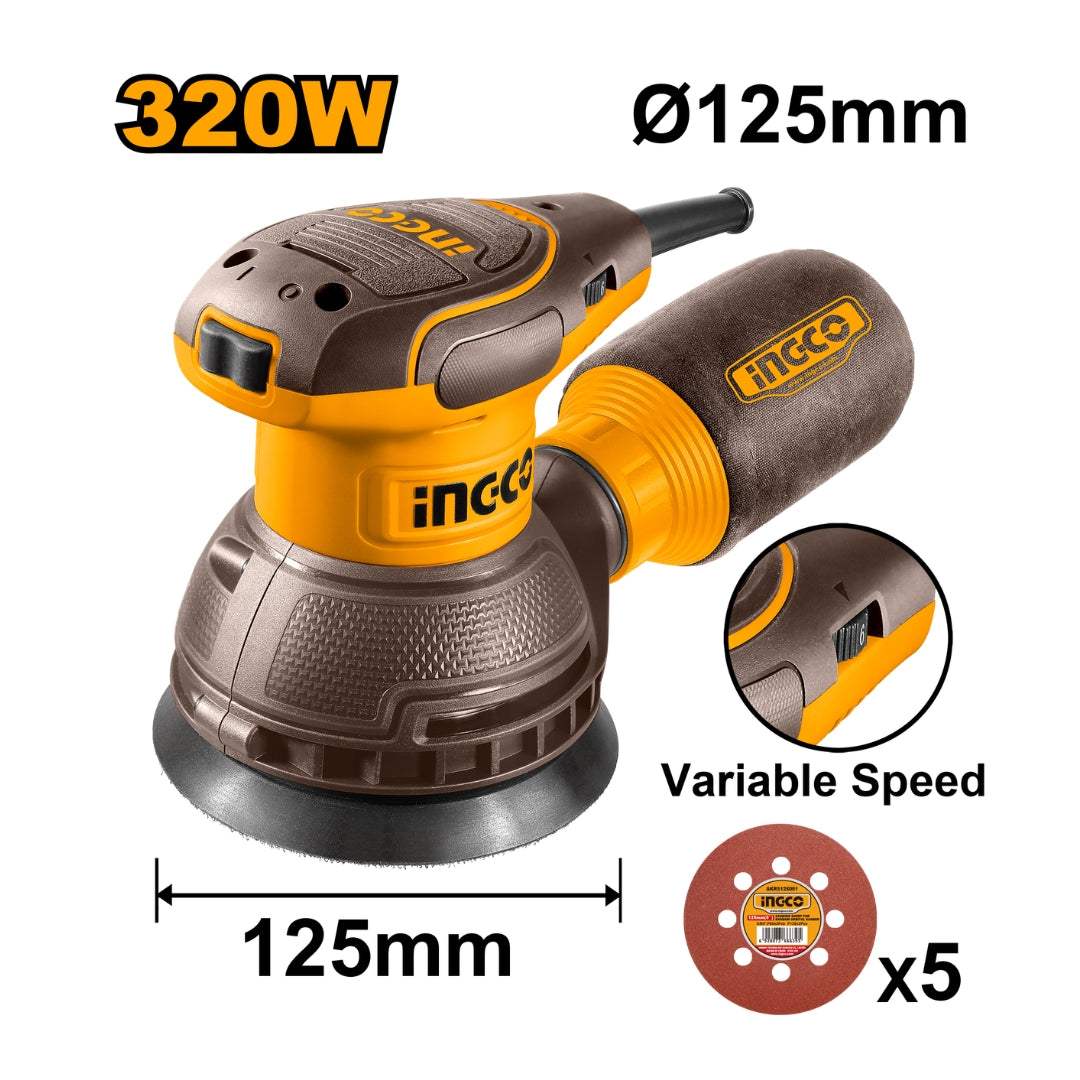Rotary Sander Sanding Machine 320W (Ø125mm / 8000-13000rpm) RS3216 ING-PT