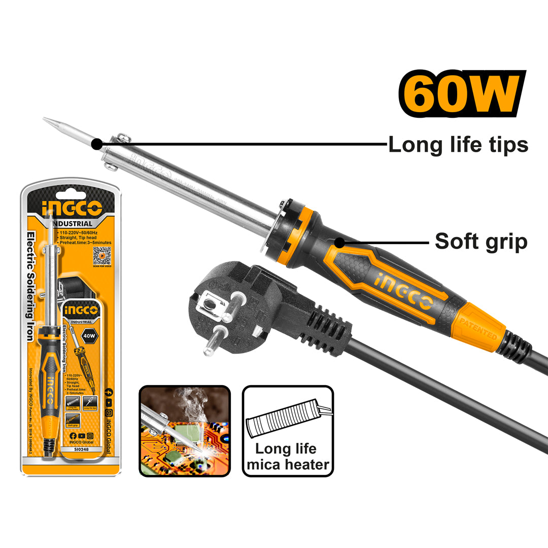 Industrial Grade Electric Soldering Iron 60 Watts SI0268 ING-HT