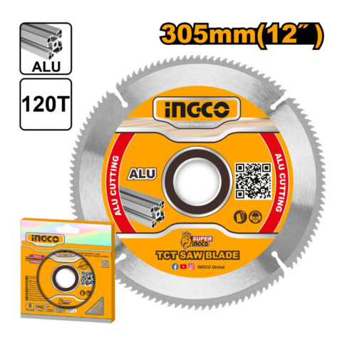 Ingco TCT Aluminum Saw Cutting Disc Blade 12in (305mm) 120T, Arbor:30mm TSB3305212 ING-HT