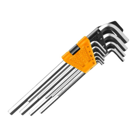 9Pcs Hex Key Set Extra-Long Arm with CR-V Material HHK11092 ING-HT