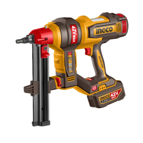 Ingco 42V Brushless Cordless Concrete Nailer Kit CCNLI420602