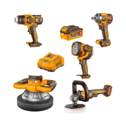 Ingco P20S/20V 5pcs Combo Kit (COPLI202548/APLI2018/CIWLI20401/CWLI2088/HGLI2003)