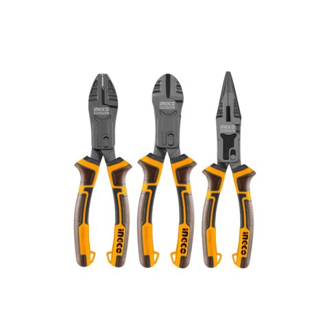 Ingco 3PCS/Set Compound Action Pliers with TPR 3-Color Handle HKCPS5831 ING-HT
