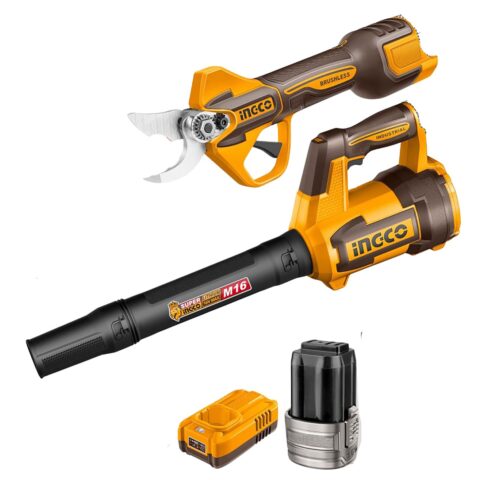 Ingco M16/16V 2pcs Combo Kit Cordless Garden Shears and Blower Set COSLI250385 ING-CT