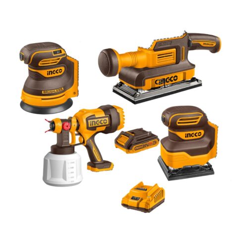 Ingco P20S/20V Lithium-Ion Cordless 4PCS Combo Kit COSLI250383 ING-CT