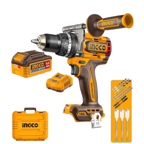 Ingco P20S 20V Lithium-Ion Brushless Cordless Impact Drill 166N.m CIDLI201668 ING-CT