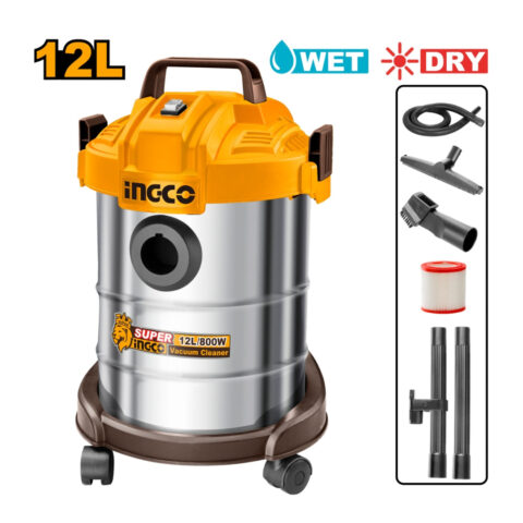2 in 1 Hepa Filter Vacuum Cleaner and Blower Wet and Dry 12L 800W VC14122 ING-PT