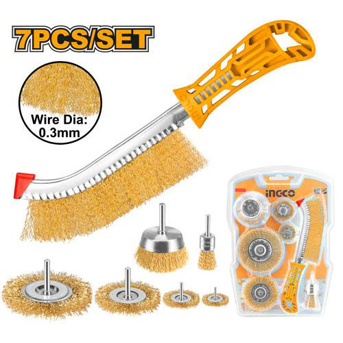 7 pcs wire cup & wire wheels brush set wb10071 ING-CT