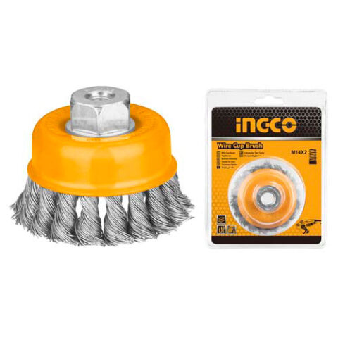 Cup Brush Twisted Wire with Nut 75mm M10 x 1.5 WB20752 ING-CO