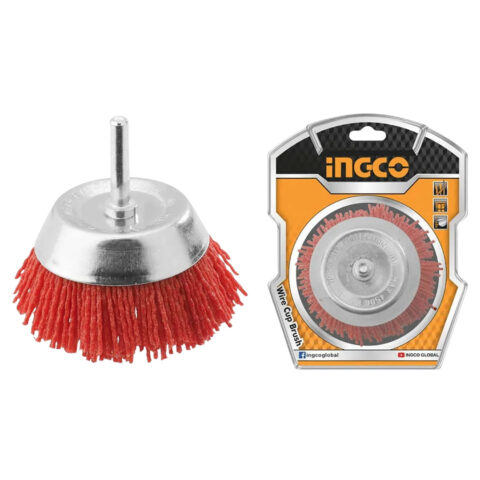 Ingco 50mm(2inches) Nylon Cup Brush With Aluminium, Soft Wood & Hard Wood WB30505 ING-HT