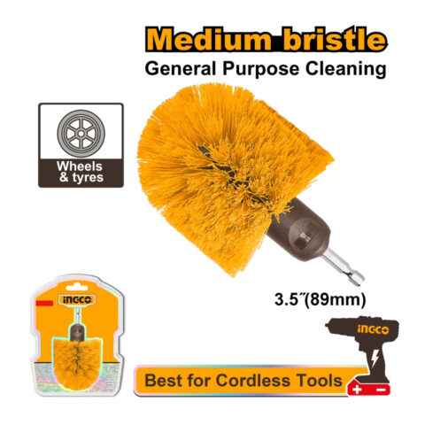 1pc medium bristle 360-degree round brush cleaning tools wcbm1360  ING-CT