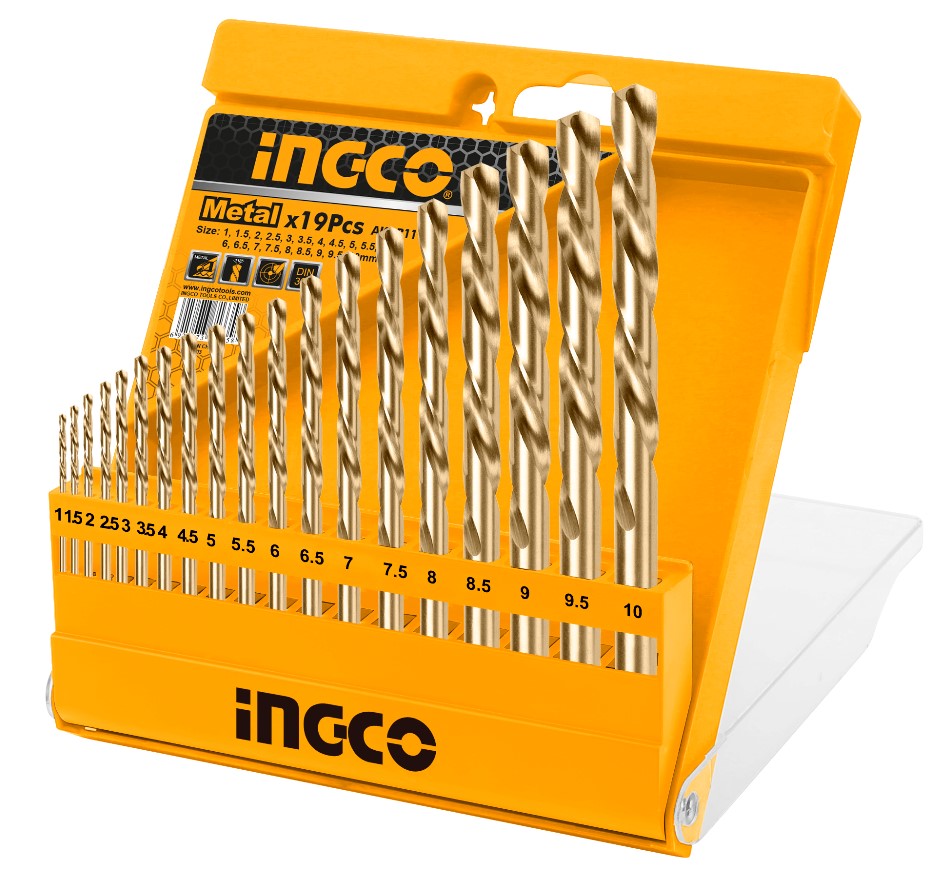 19 Pcs Cobalt HSS Drill Bit Set AKDB1195 ING-AC