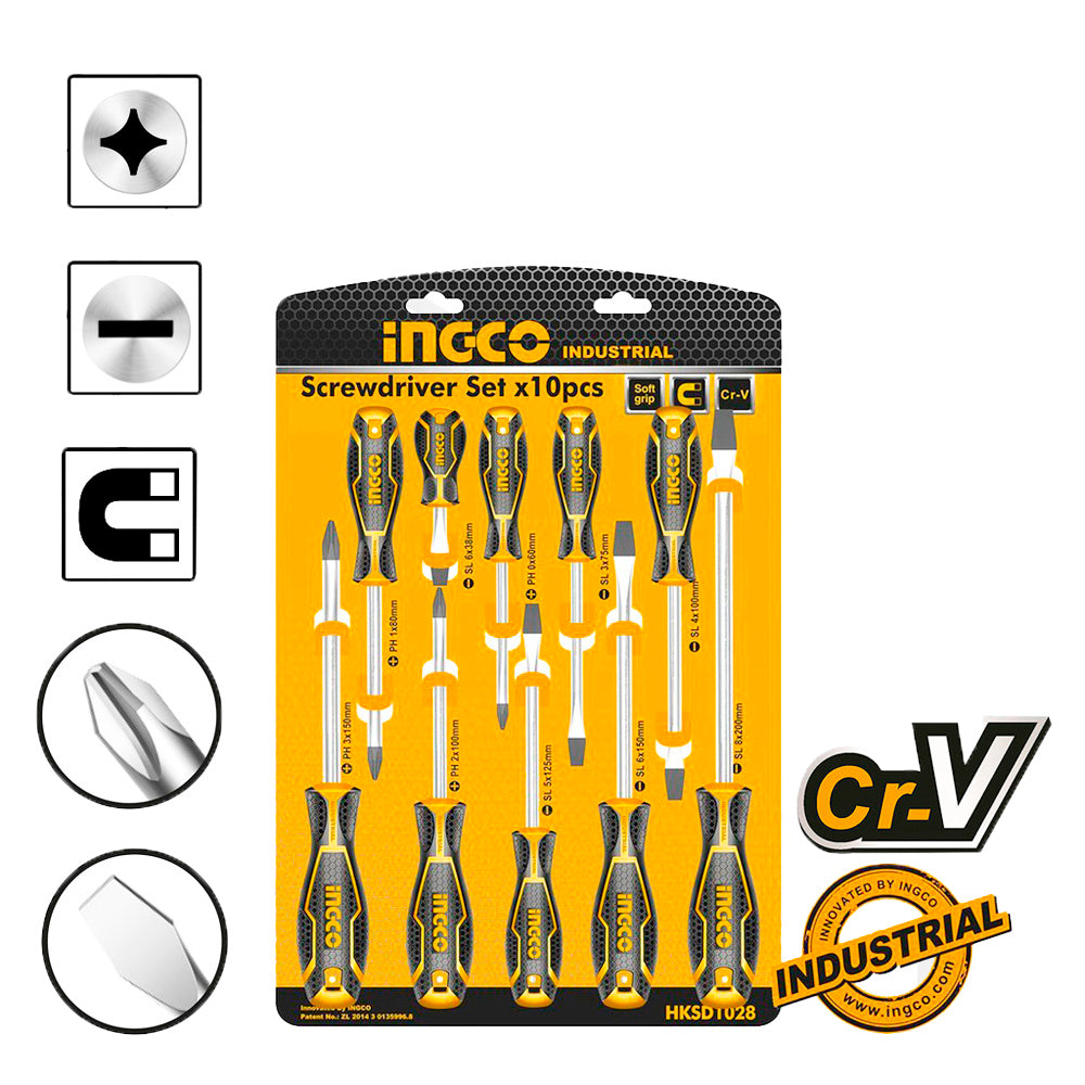 10 Pcs Screw driver Set HKSD1028 ING-HT