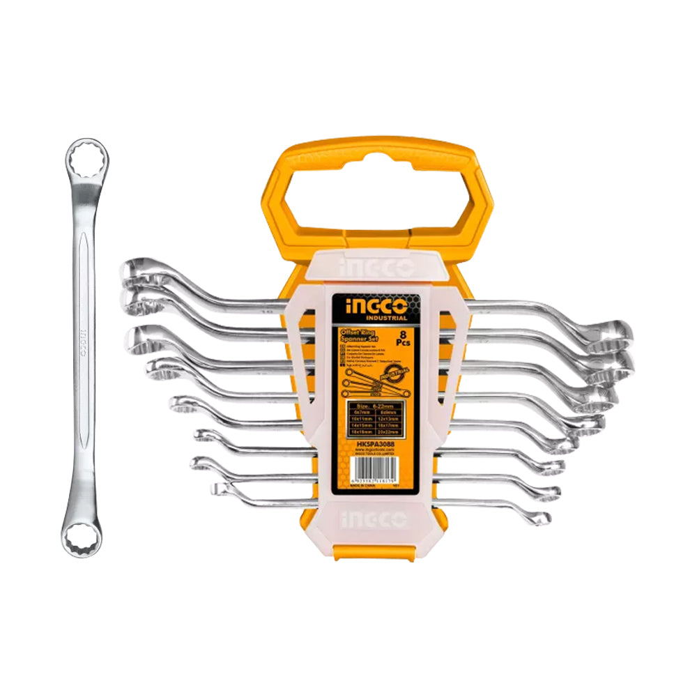 Industrial 8Pcs Offset Ring Spanner Set HKSPA3088 ING-HT