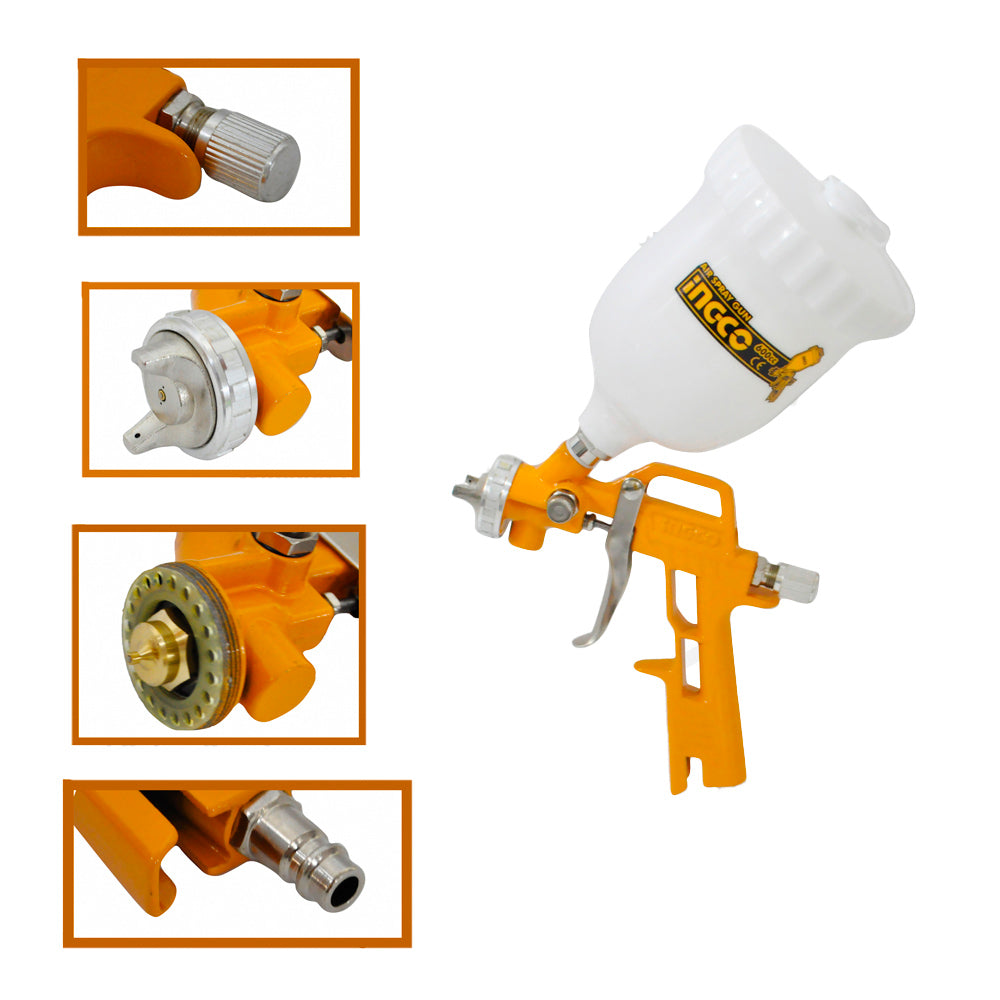 Air Spray Gun 600cc with 1.5mm Nozzle Suitable for Base Coating ASG240613 ING-AC