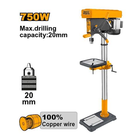 Drill Press (750W) 20mm 16-Speed 270 x 270mm Table Size DP207505-5P ING-PT