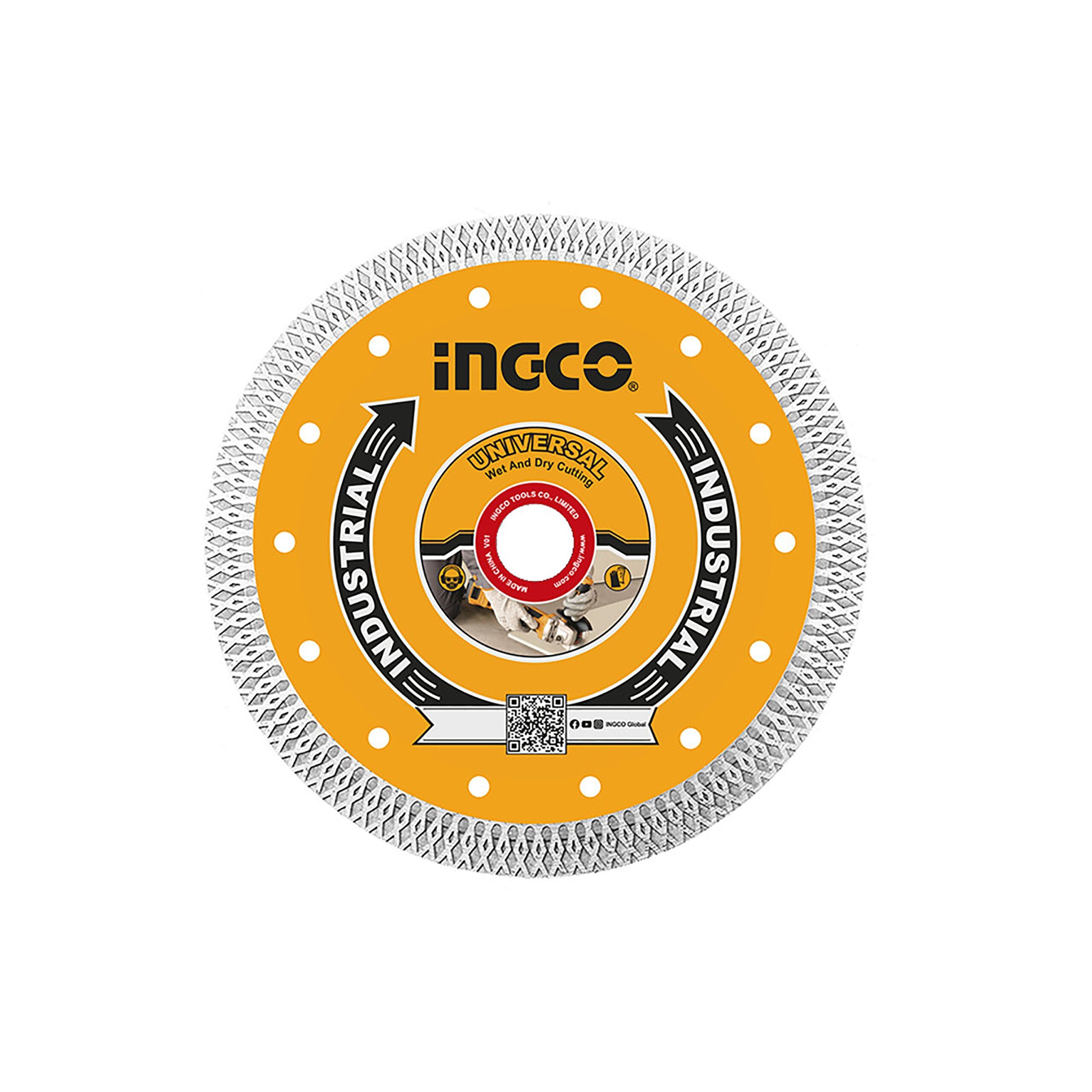 Ingco 180(7in) Ultrathin Diamond Disc (Mesh Rim) For Bricks Limestone Stone DMD081801HT ING-AC