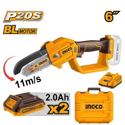 P20S/20V Lithium-Ion Cordless Pruner Saw Brushless Motor CGSLI20688 | CGSLI20689 ING-COR