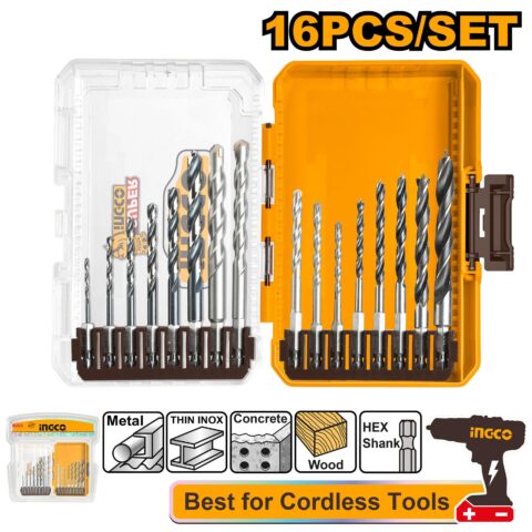 16PCS/Set Metal Multifunction Drill & Wood Drill Bits Set AKDL11606 ING-AC