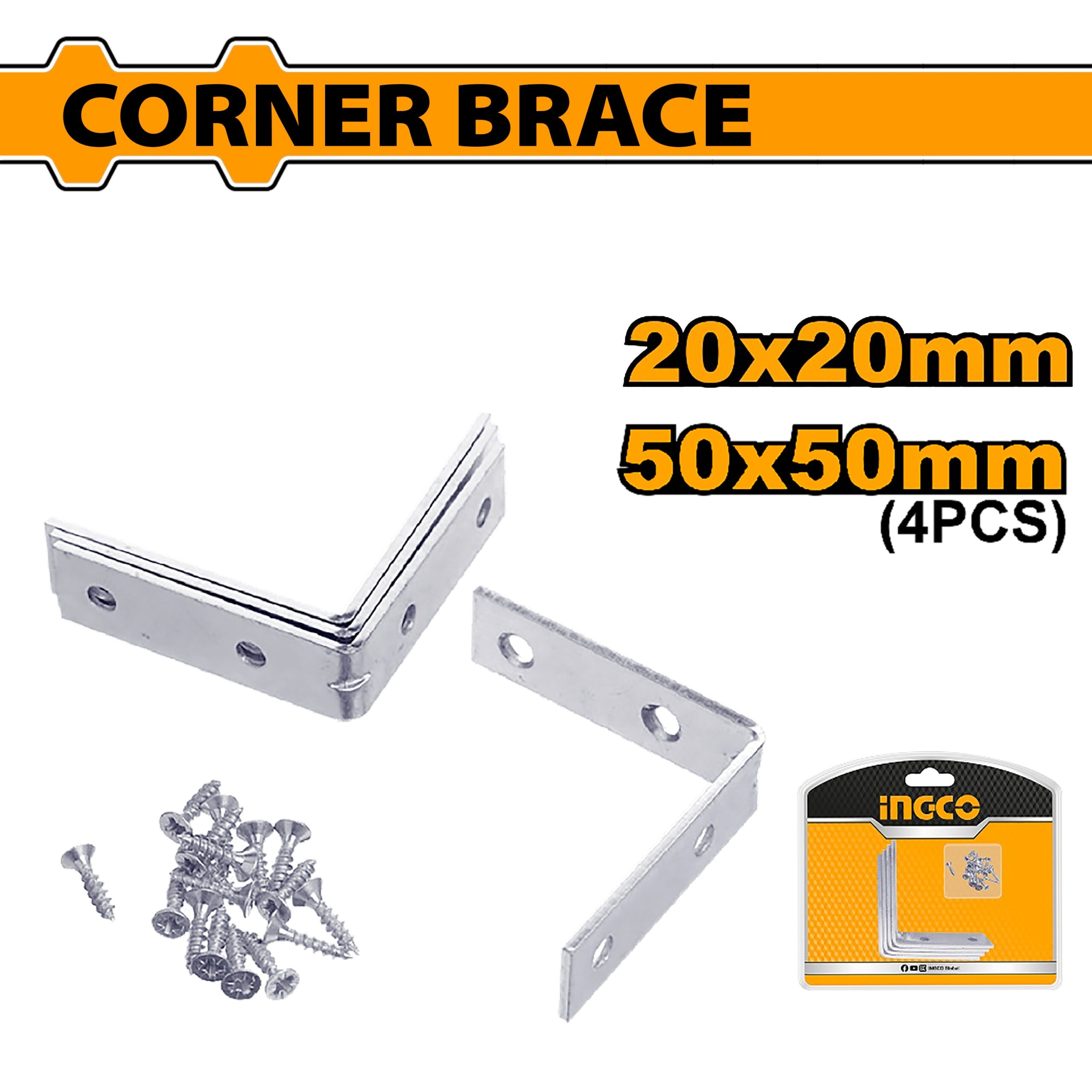 4PCS/Set Stainless Steel Angle Bracket Cabinet Joint Corner Brace ING-AC