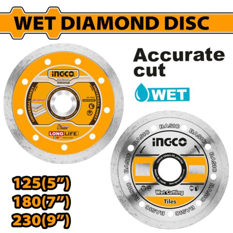 125(5in), 180(7in), 230(9in) Wet Diamond Disc for Tile Cutter ING-AC